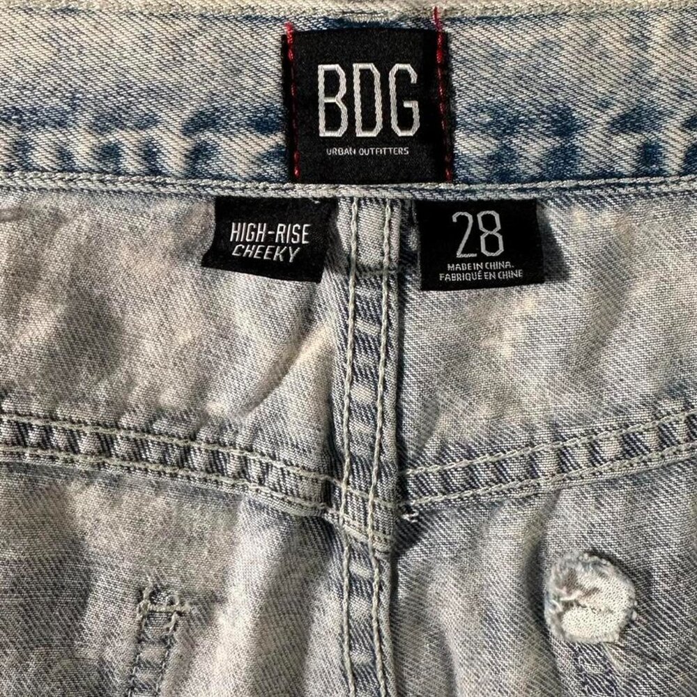 BDG High Rise Cheeky Denim Shorts - Picture 2 of 4